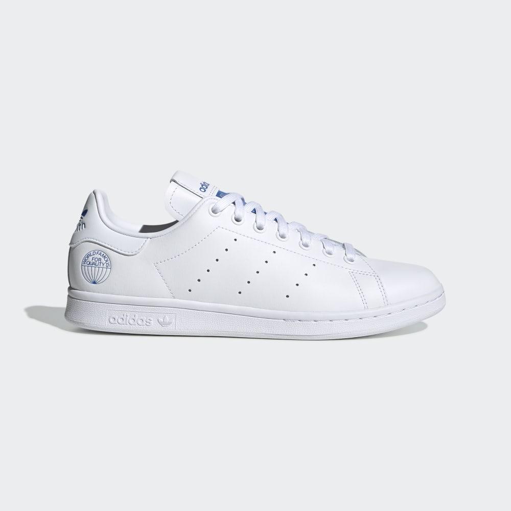 Adidas Women's Stan Smith Originals Shoes White/Blue Ireland FV4083